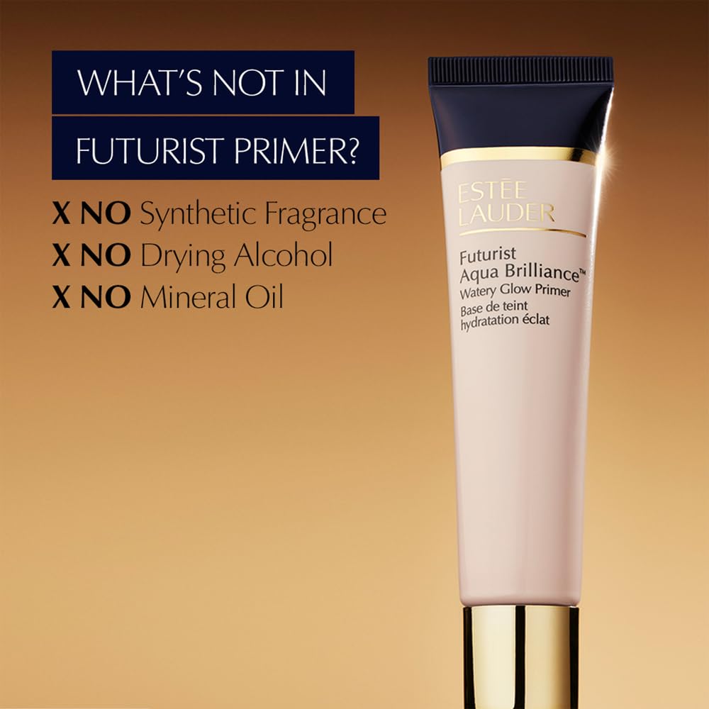 Estée Lauder Futurist Aqua Brilliance™ Watery Glow Primer with Hylauronic Acid for Triple Moisture, 1.35 Ounce