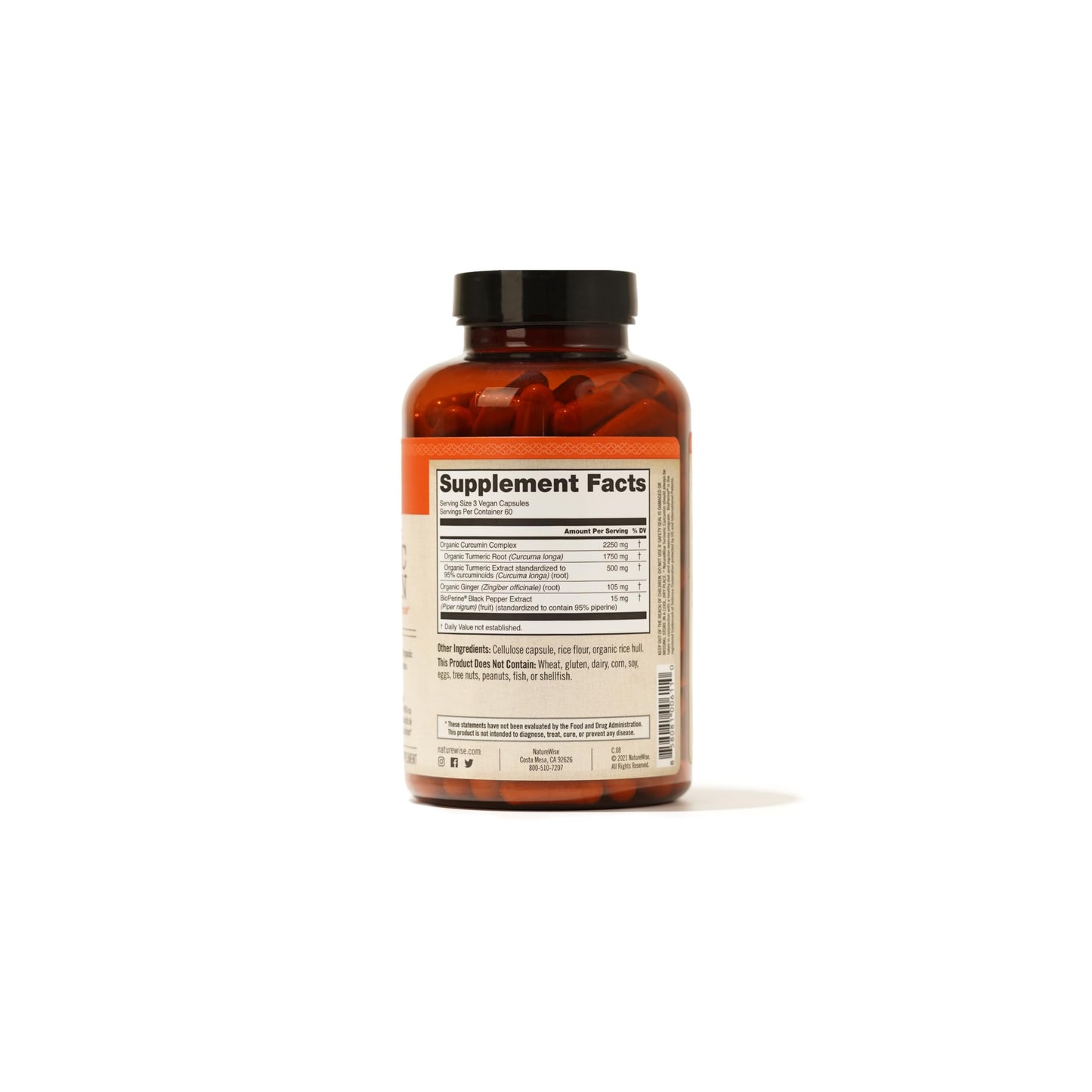 NatureWise Curcumin Turmeric 2250mg - 95% Curcuminoids & BioPerine Black Pepper Extract for Advanced Absorption - Daily Joint and Immune Health Support - Vegan, Non-GMO, 180 Count[60-Day Supply]