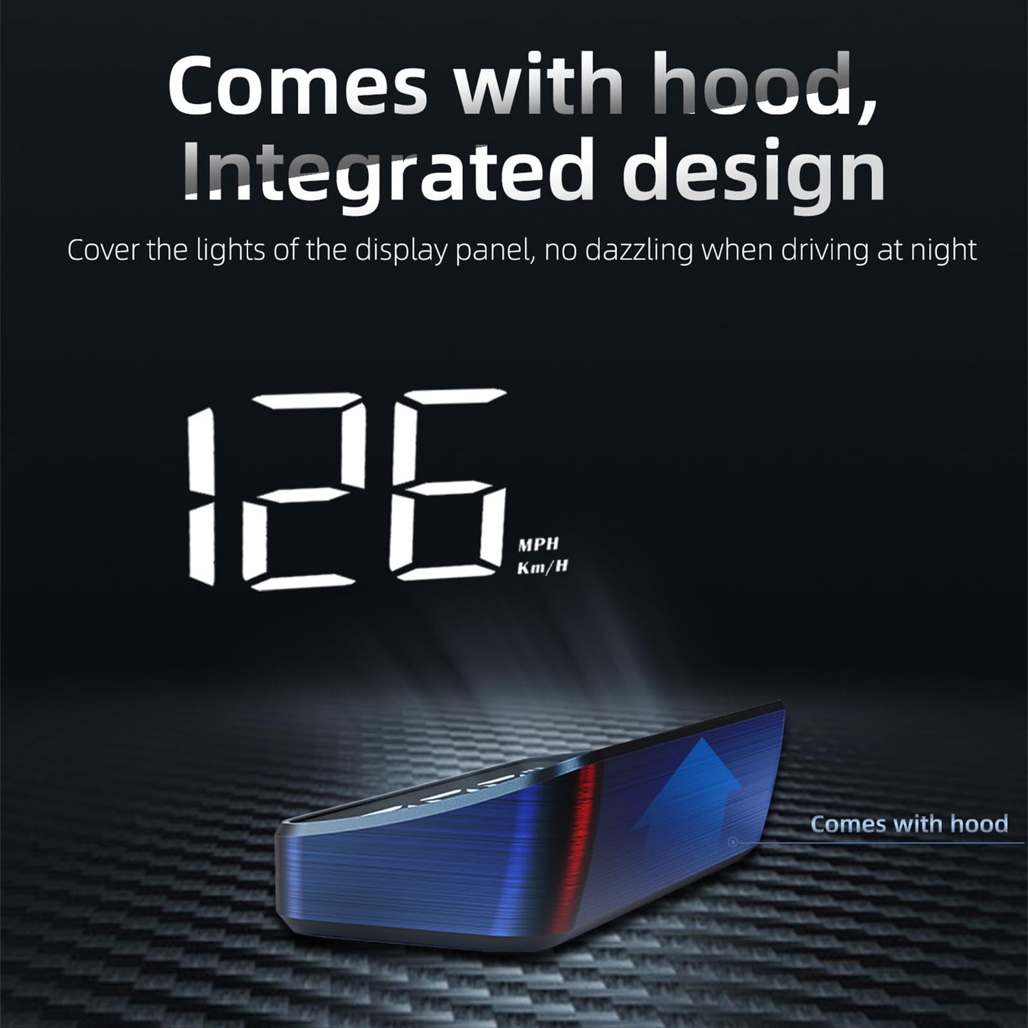 AZIJYV Heads Up Display for Cars, M2 White Windshield Speedometer Projector with Speed, Automatic Light Sensing,Mile Speed Unit Display,Digital GPS Speedometer MPH Suitable for All Car Models