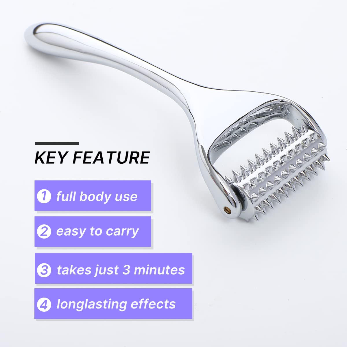 QooWo Acupressure Roller, Acupuncture Massage Roller for Neck/Head/Hand Pain Relief and Muscle Relaxation