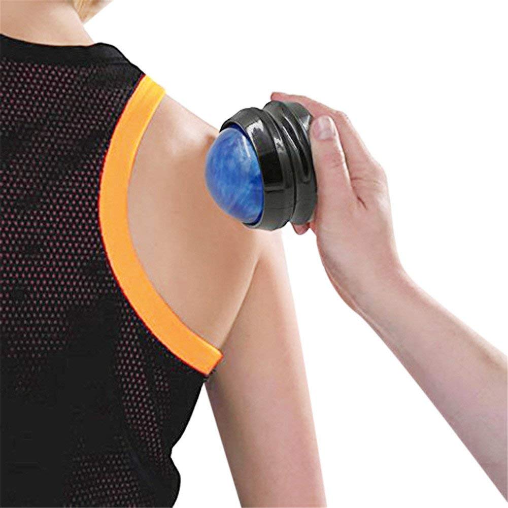 SUNANTH Massage Roller Ball,2-Pack Handheld Massage Therapy and Relax Tool for Sore Muscles,Joint Pain Relief Relaxing,Full Body Deep Tissue Massage(Blue&Purple)