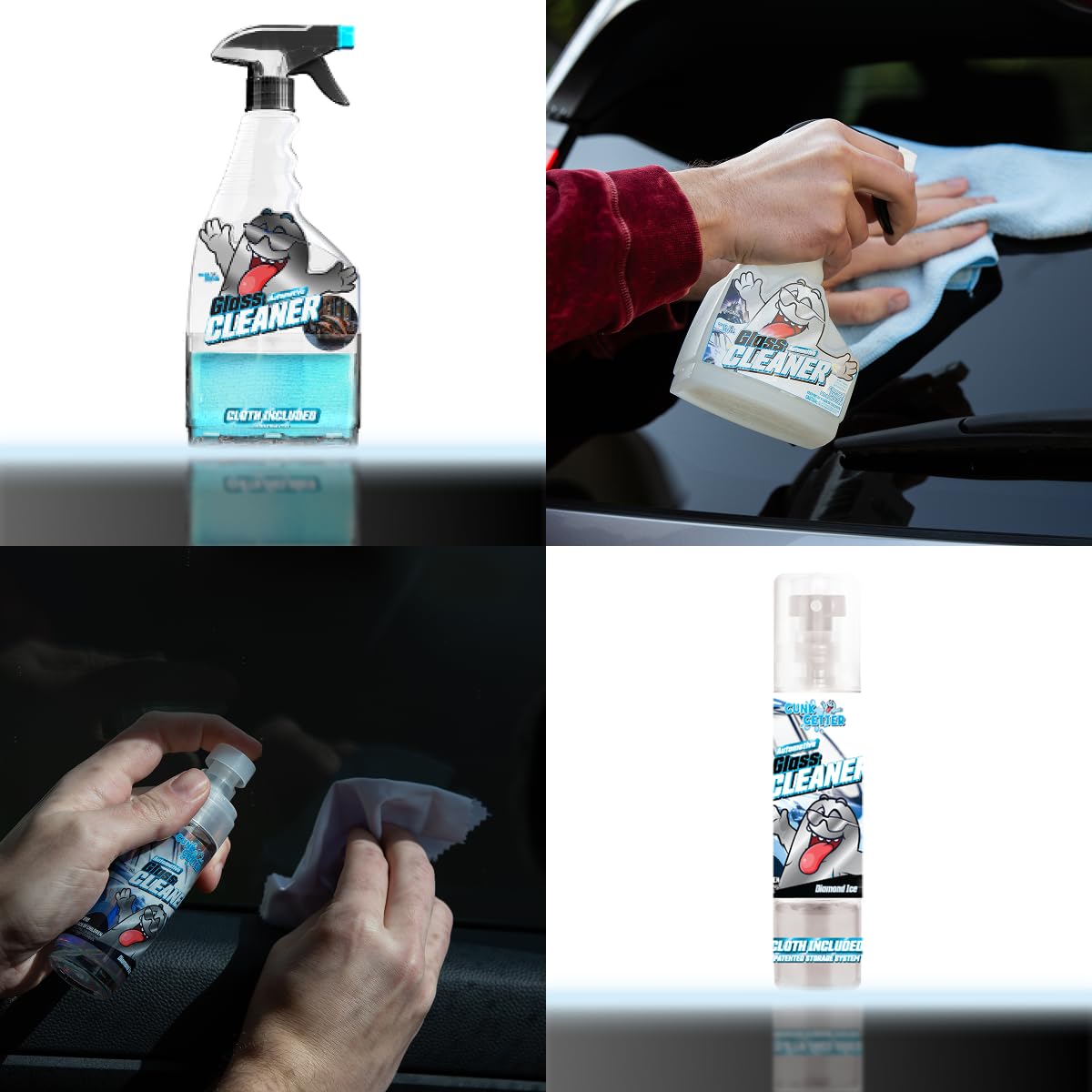 Gunk Getter Car Cleaning Kit - Car Accessories for Interior and Exterior Cleaning, Glass Cleaner, Car Wipes, Auto Essentials