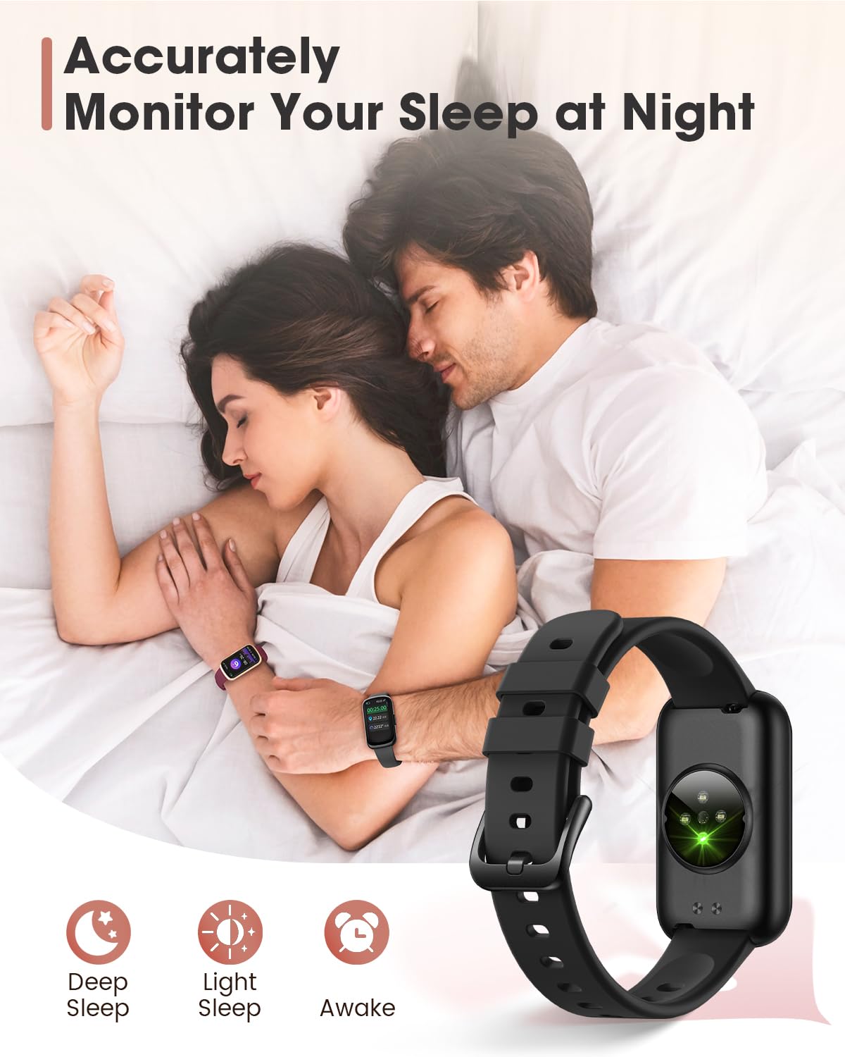 Fitness Tracker, Smart Watches for Women Men with Heart Rate/SpO2/Sleep Monitor, IP68 Waterproof Fitness Watches for Women Men, Step Tracker & Smart Watch for Android iPhone,Pedometer Watch, Gift