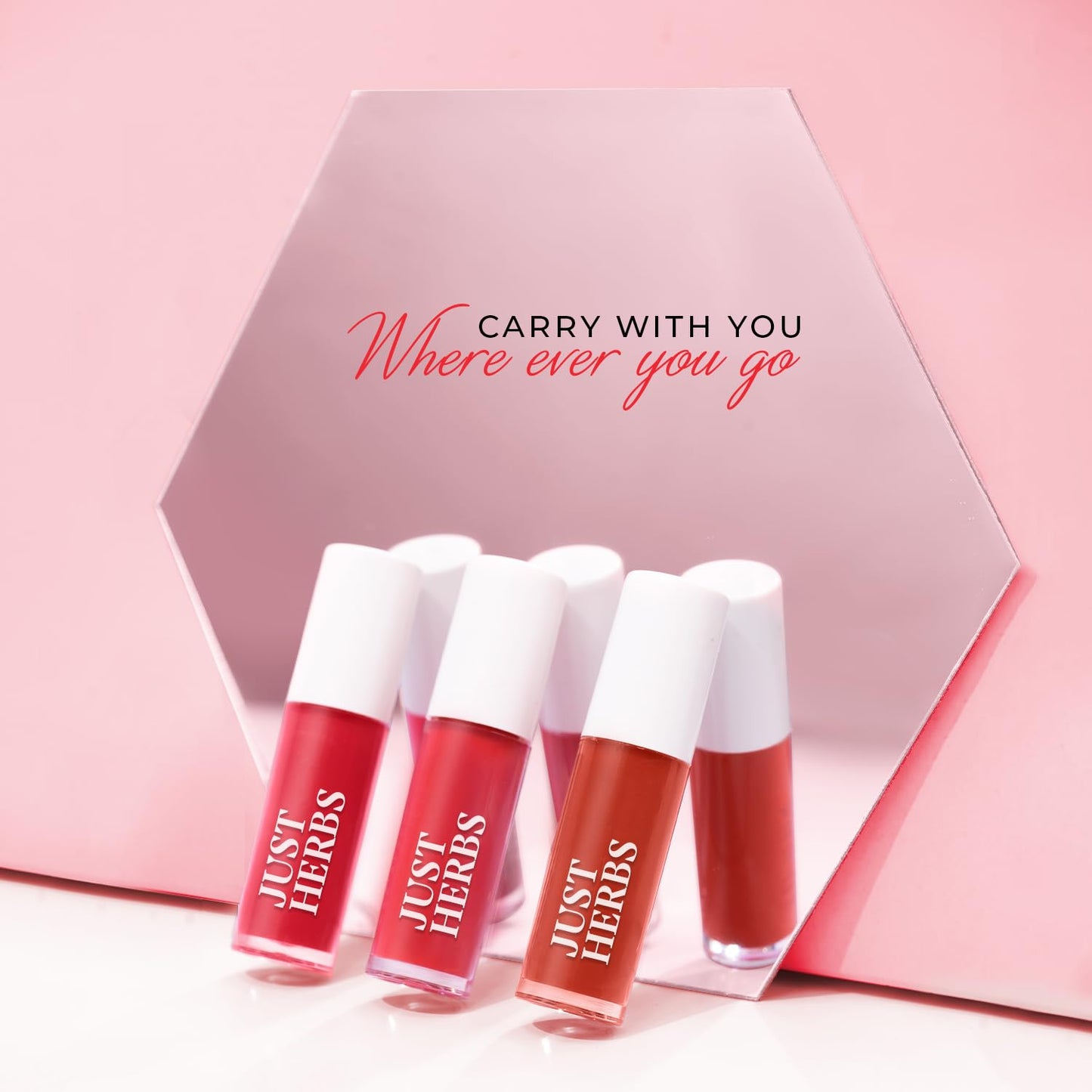 Just Herbs Organic Liquid Lipstick Kit Set of 5, Hydrating & Lightweight Lip Color - Paraben & Silicon Free - 1.6 fl oz. (Nudes & Browns)