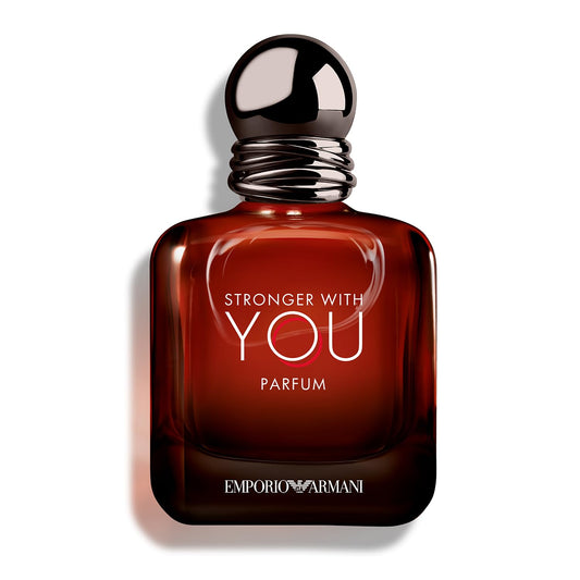 Armani Beauty - Stronger With You - Parfum - Cologne for Men - Woody & Ambery Fragrance - Rum, Bergamot, Lavendar, Cedarwood, and Vanilla Notes - 1.7 Fl Oz