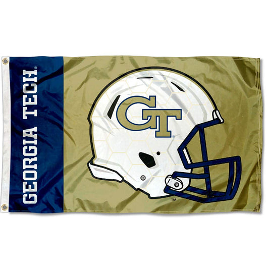 College Flags & Banners Co. Georgia Tech Yellow Jackets Football Helmet Flag