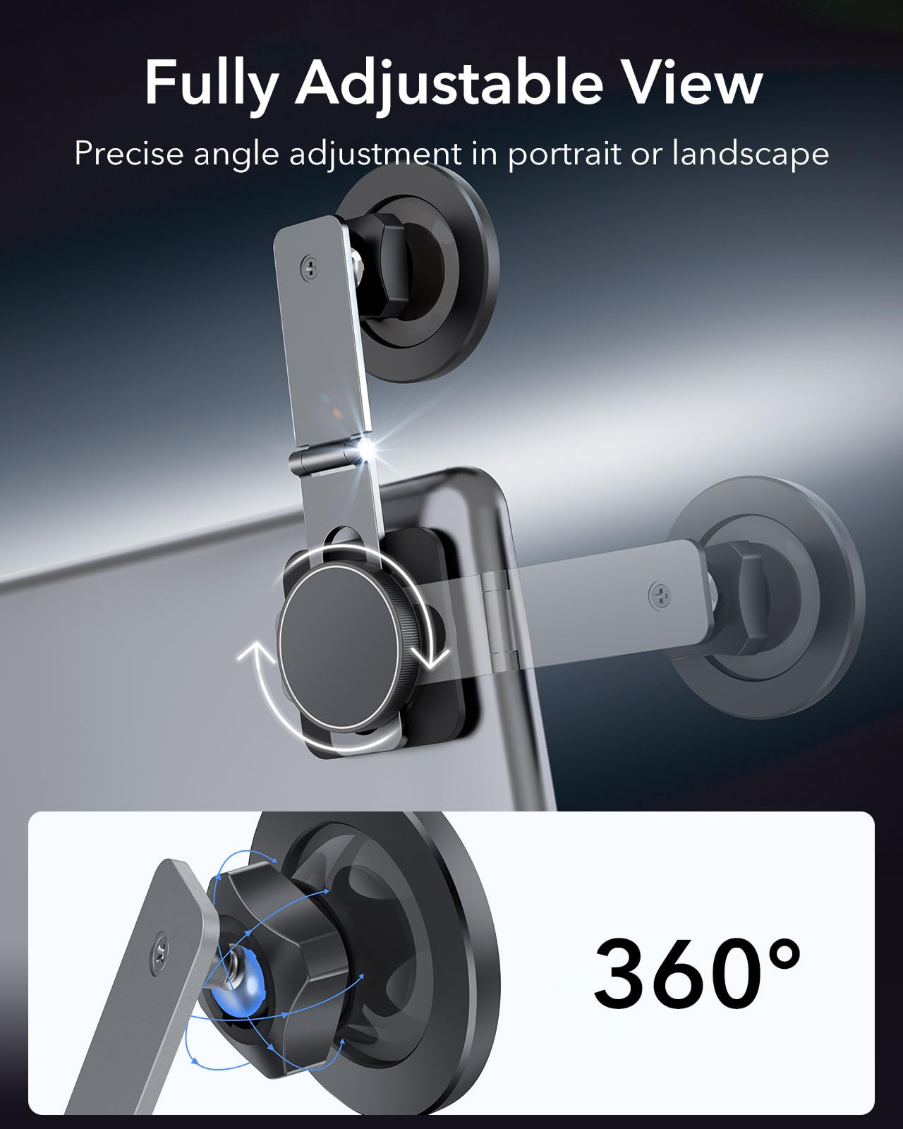 ESR for MagSafe Car Mount, Foldable Dashboard/Tesla Magnetic Car Mount,Tesla Touchscreen Car Phone Holder Mount, Magnetic Phone Holder for Car, for iPhone 16/15/14/13/12, S25, Charging Not Supported