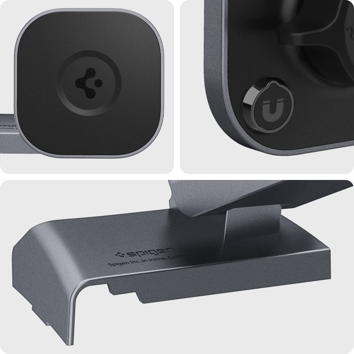 Spigen OneTap [2023 Upgraded] (MagFit) Designed for Tesla Model 3 / Y Designed for Magsafe Car Mount Compatible with iPhone 16 Pro Max, 16 Pro, 16 Plus, 15, 14, 13, 12 Series & MagSafe Compatible Case