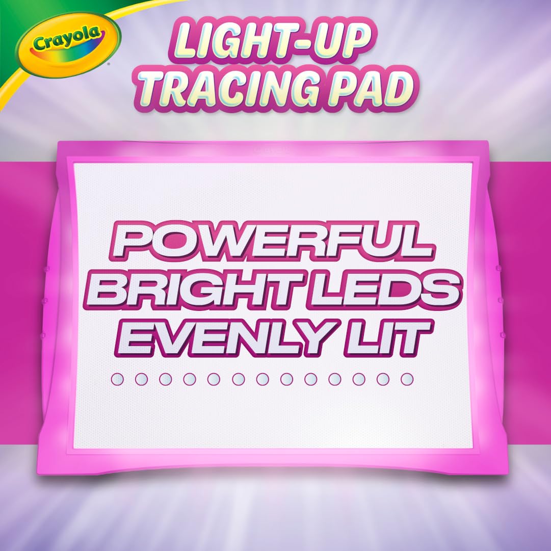 Crayola Light Up Tracing Pad - Pink, Writing & Drawing Art Kit for Kids, Kids Toys & Games, Tracing Light Box, Easter Gifts for Girls & Boys, 6+ [Amazon Exclusive]