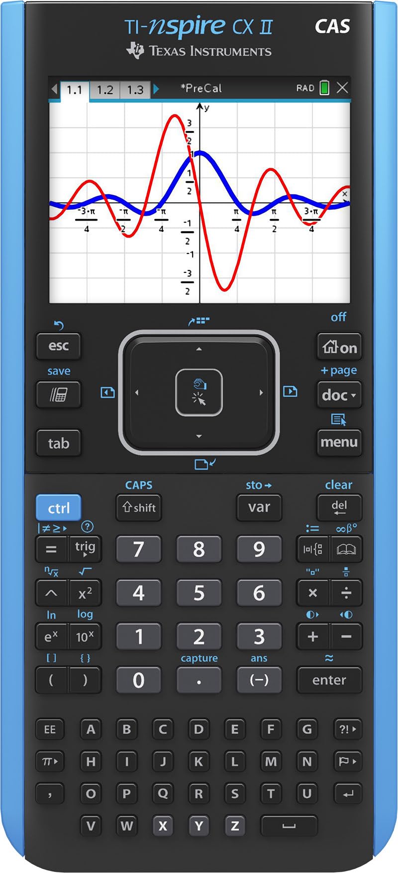 Texas Instruments TI-Nspire CX II CAS Color Graphing Calculator with Student Software (PC/Mac)