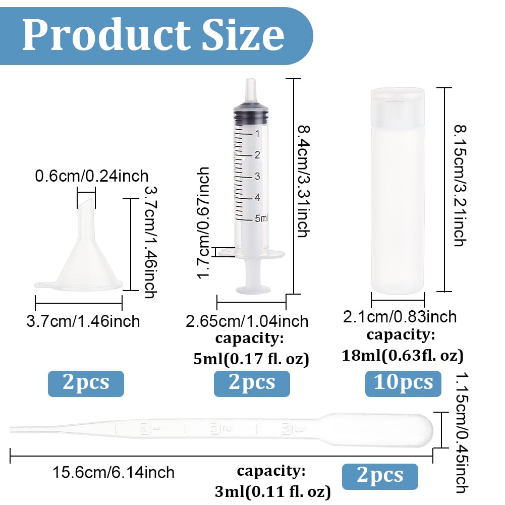 BENECREAT 10 Pack 18ml 0.6oz Small Travel Squeeze Bottles - Refillable Makeup Foundation Container, Sample Bottles, Tubes for Toiletries, Shampoo, Toner, Cosmetic Essentials