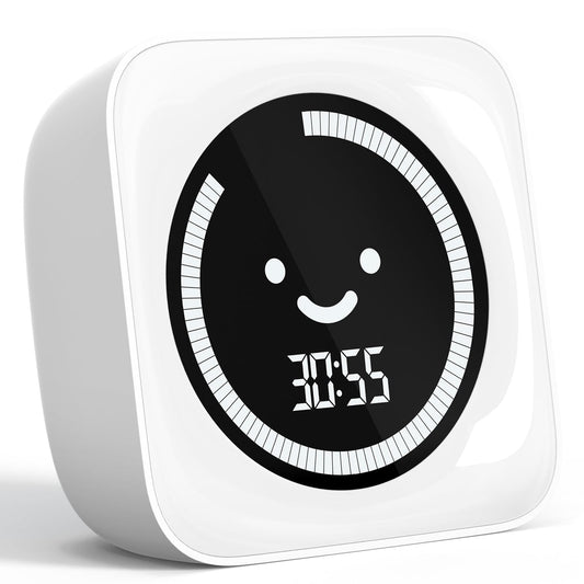 Visual Timer, 99 Minute Digital Kitchen Desk Timer for Office Supplies Home Productivity Management Tool Countdown Count Up, White