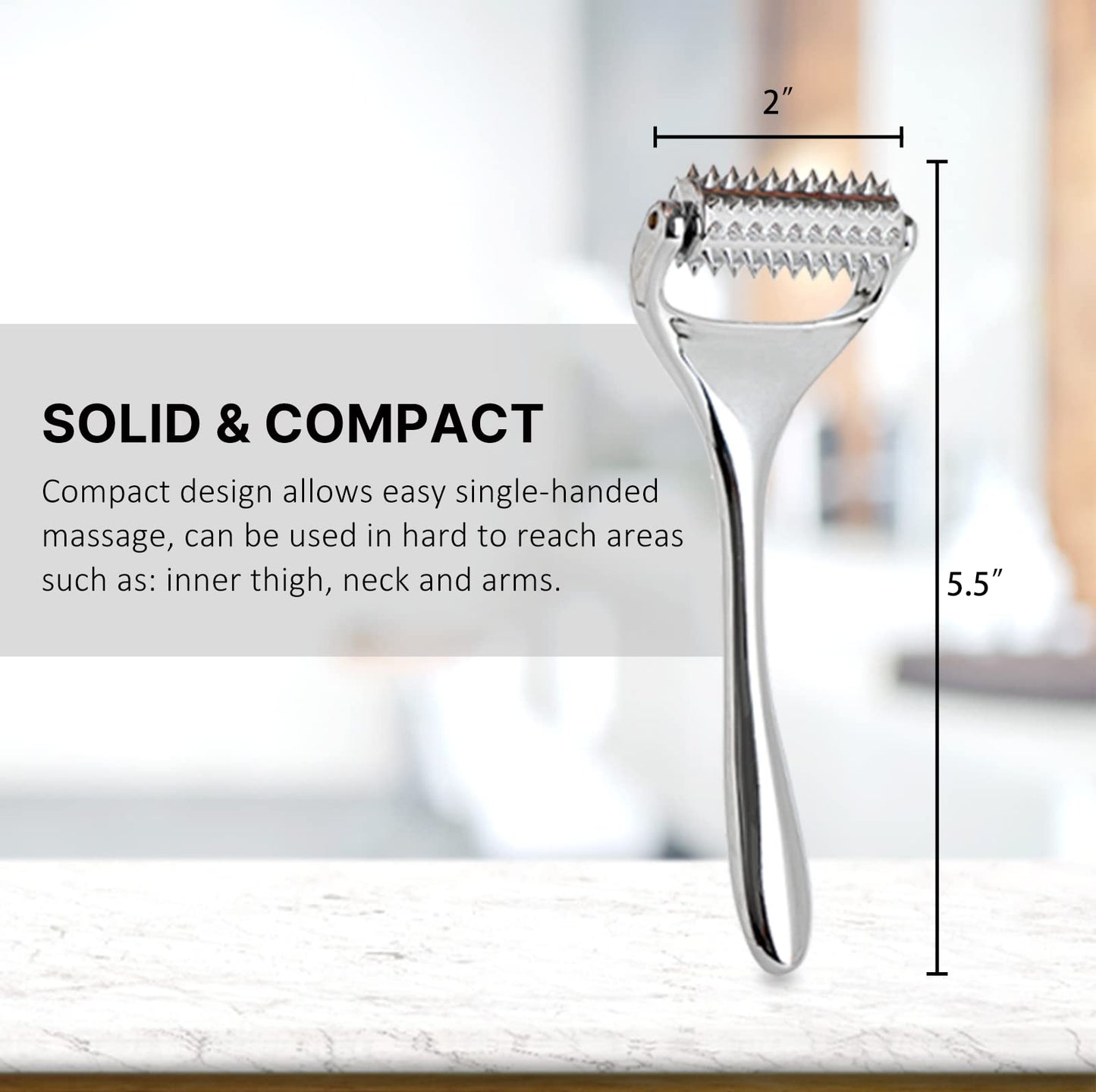 QooWo Acupressure Roller, Acupuncture Massage Roller for Neck/Head/Hand Pain Relief and Muscle Relaxation