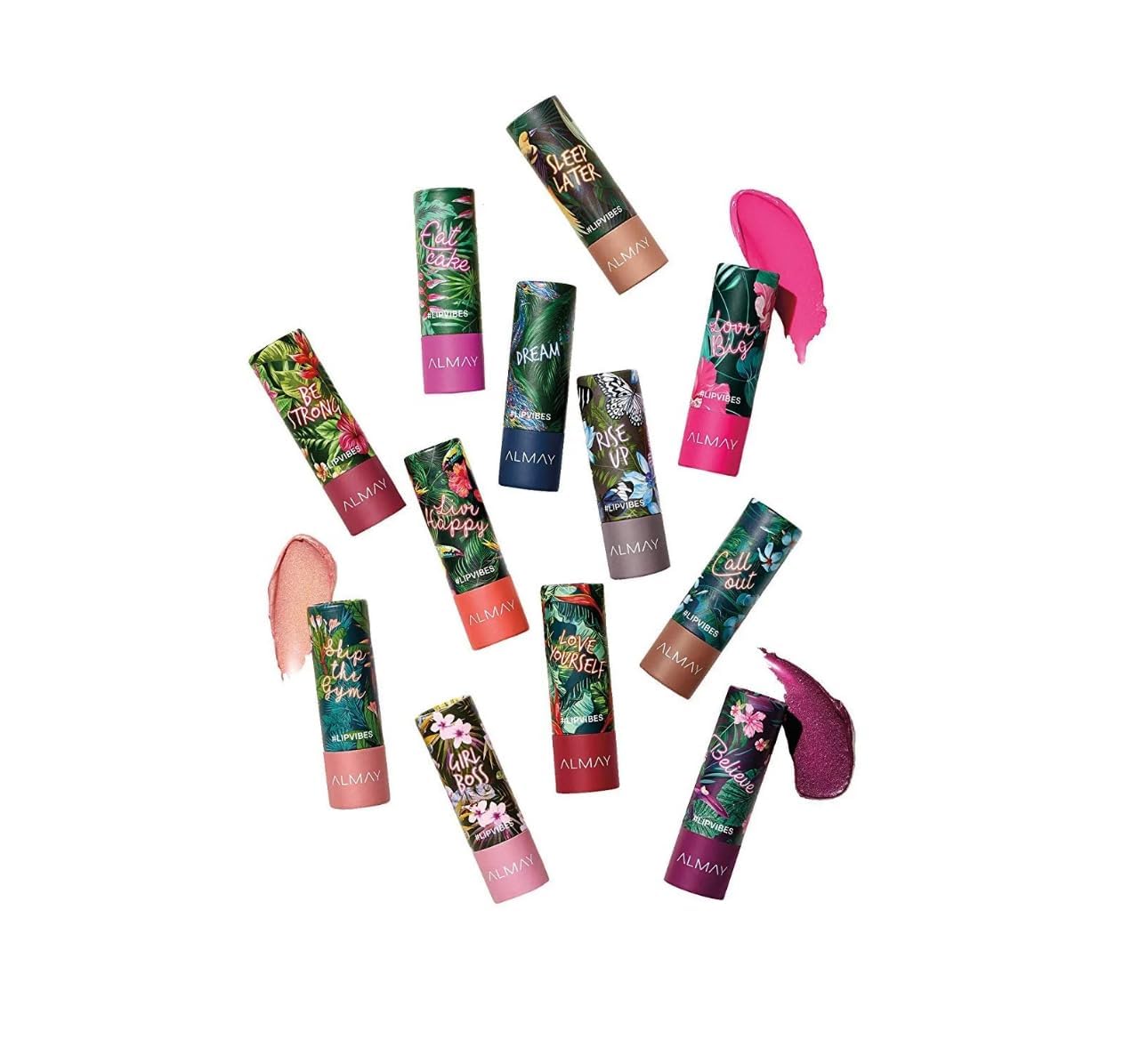 Almay Lip Vibes Lipstick with Vitamin E Oil & Shea Butter, Matte Cream Finish, Hypoallergenic, Love Yourself, 0.14 Oz