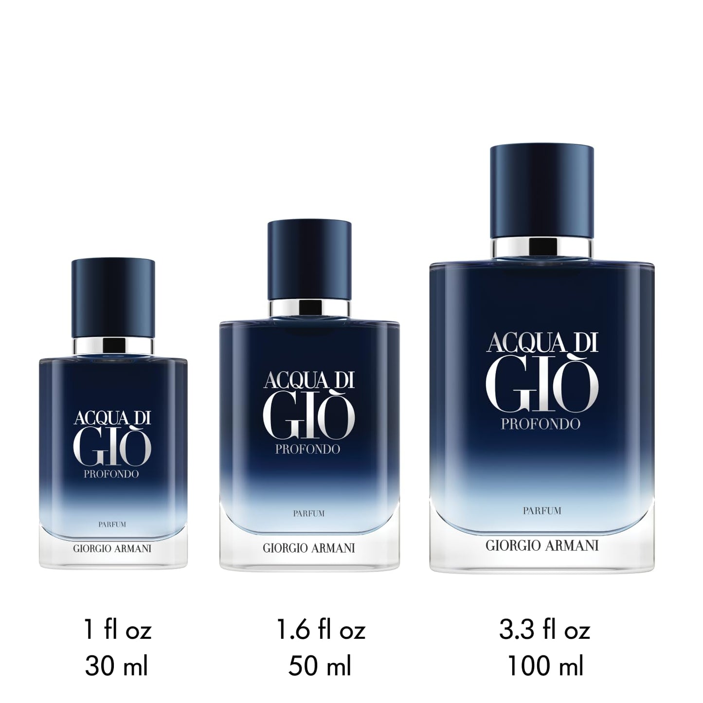 Armani Beauty – Acqua di Giò Profondo – Eau de Parfum – Cologne for Men – Fougère Aromatic & Ambery Men’s Fragrance – Bergamot, Everlasting essence, Cistus & Patchouli Not - 1.0 Fl Oz