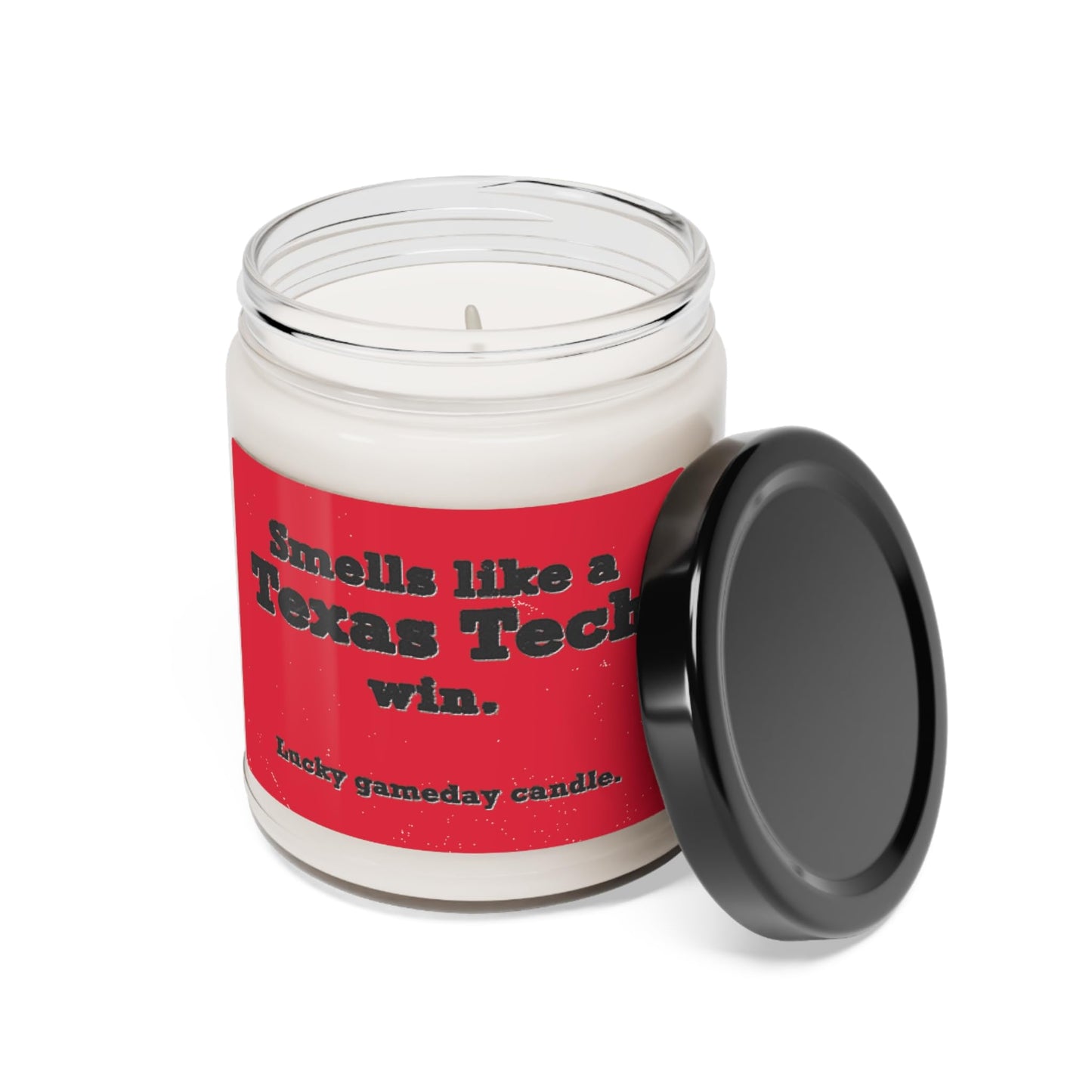 Smells Like a Texas Tech Win Scented Candle, Raiders Football, Wreck 'em, College Football Season, Boyfriend Gift, Gift for Dad, Football Gift for Husband (White Sage + Lavender)