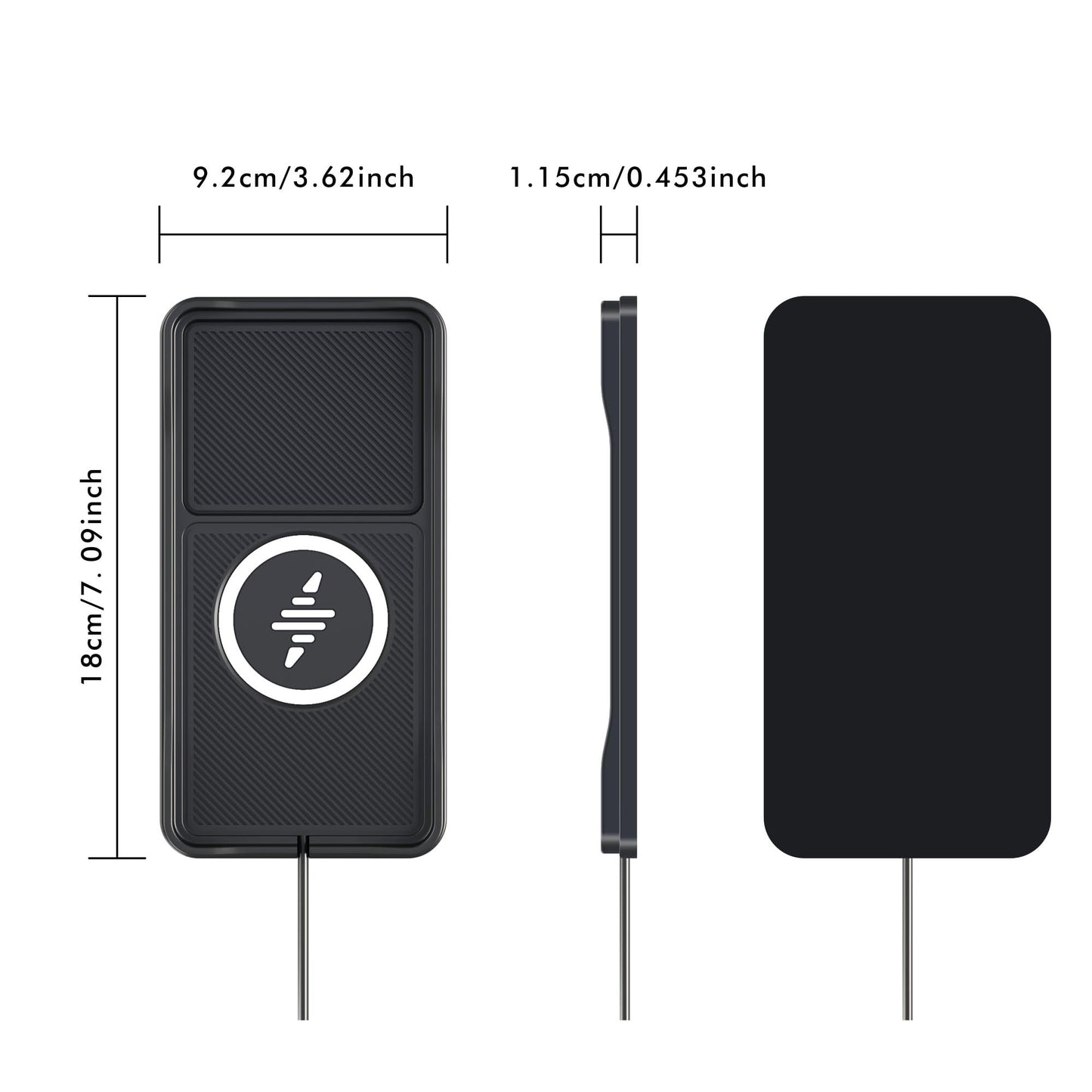 Wireless Car Charger, LANSEMKU Car Wireless Chargers Charging pad Non Slip 15w Fast Charger for Car Wireless Phone Charger for iPhone 16/15/14/13/12 Pro Max,Samsung S23 S22 S20 for Android, 30cm Cable