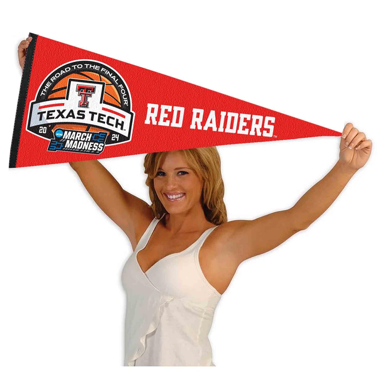 Texas Tech University 2024 March Basketball Madness Pennant Banner Flag