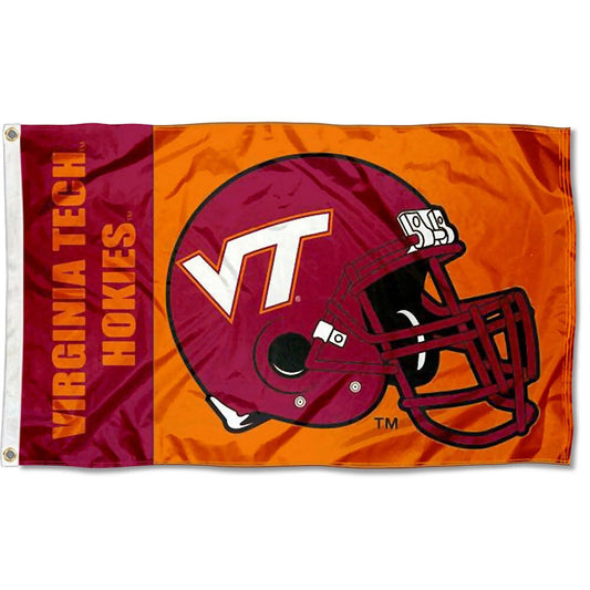 VA Tech Hokies Large Football Helmet 3x5 College Flag