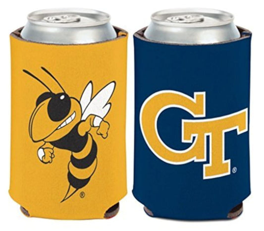 WinCraft NCAA Georgia Tech University Yellowjackets 1-Pack 12 oz. 2-Sided Can Cooler