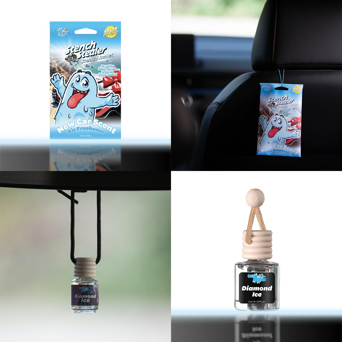 Gunk Getter Car Cleaning Kit - Car Accessories for Interior and Exterior Cleaning, Glass Cleaner, Car Wipes, Auto Essentials