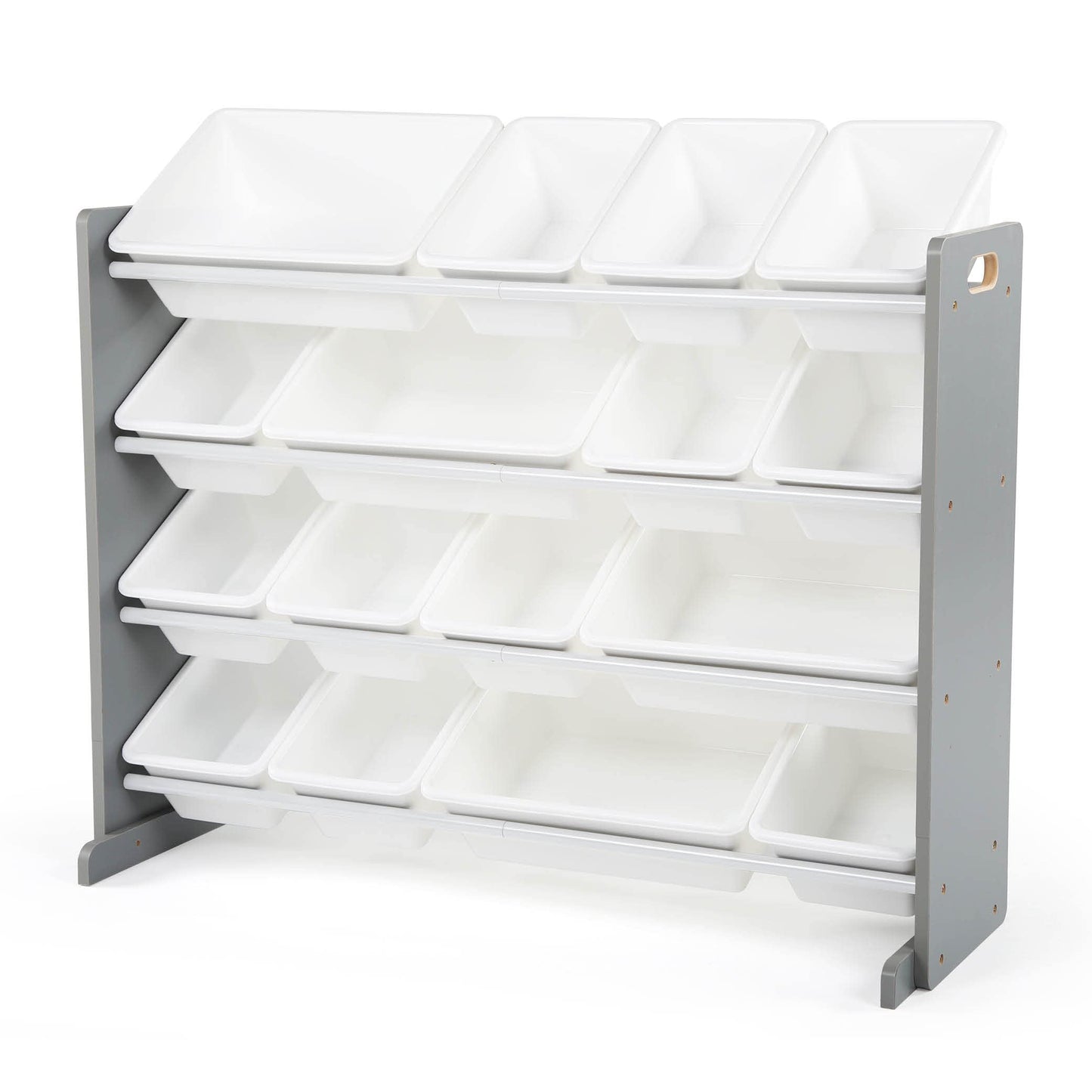 Humble Crew Supersized Toy Storage Organizer with 16 Removable Bins, Grey/White – Large Toy Storage for Toddlers Ideal for Kids' Rooms, Playrooms, and Nurseries - Modern Toy Bins for Kids