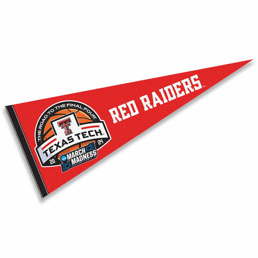 Texas Tech University 2024 March Basketball Madness Pennant Banner Flag