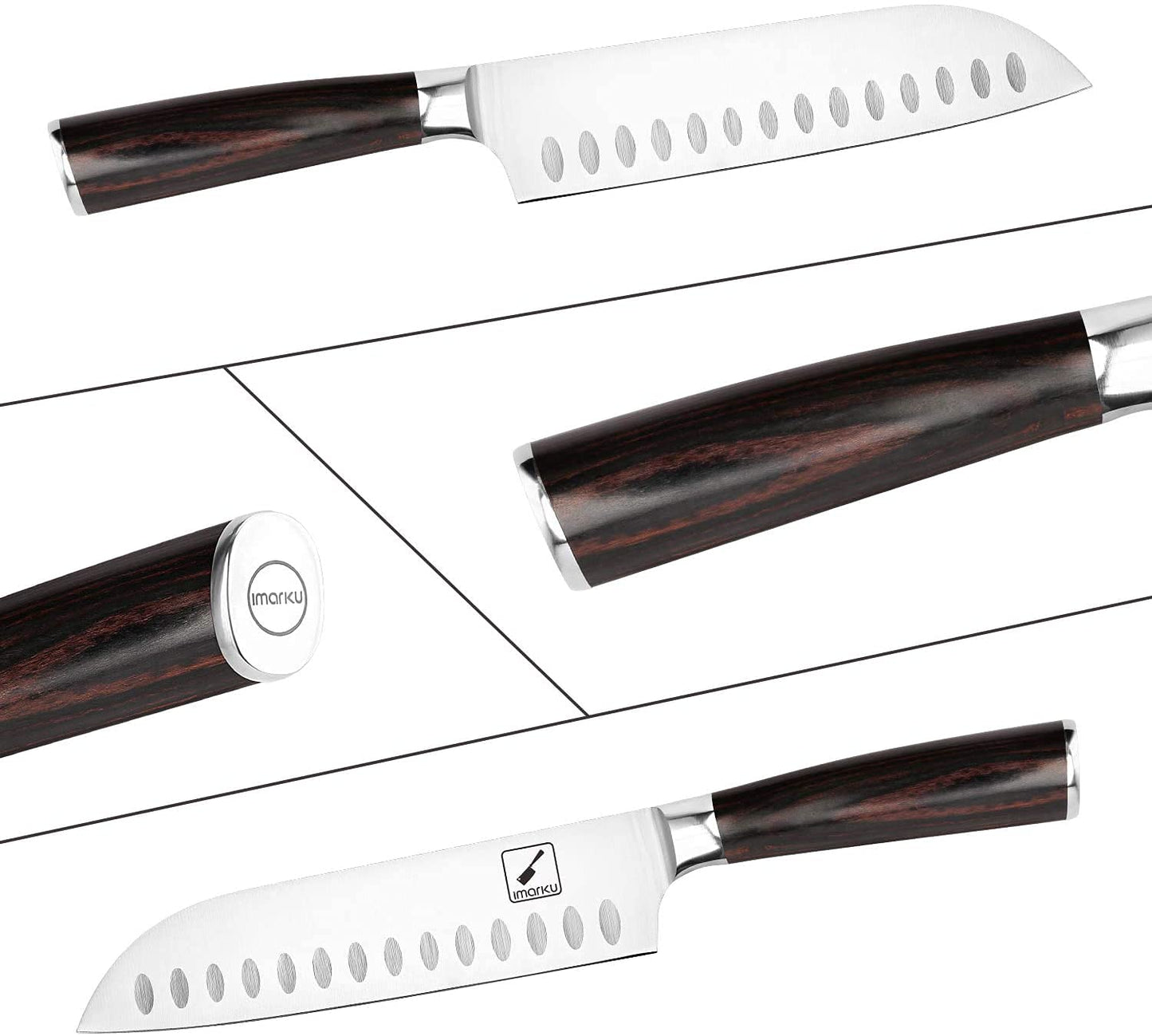 imarku Chef Knife 7 Inch Kitchen Knife Ultra Sharp Santoku Knife - 7Cr17Mov Japanese Chefs Knife, Kitchen Gadgets 2025, Birthday Gifts for Him Her, Best Gifts for Women Men