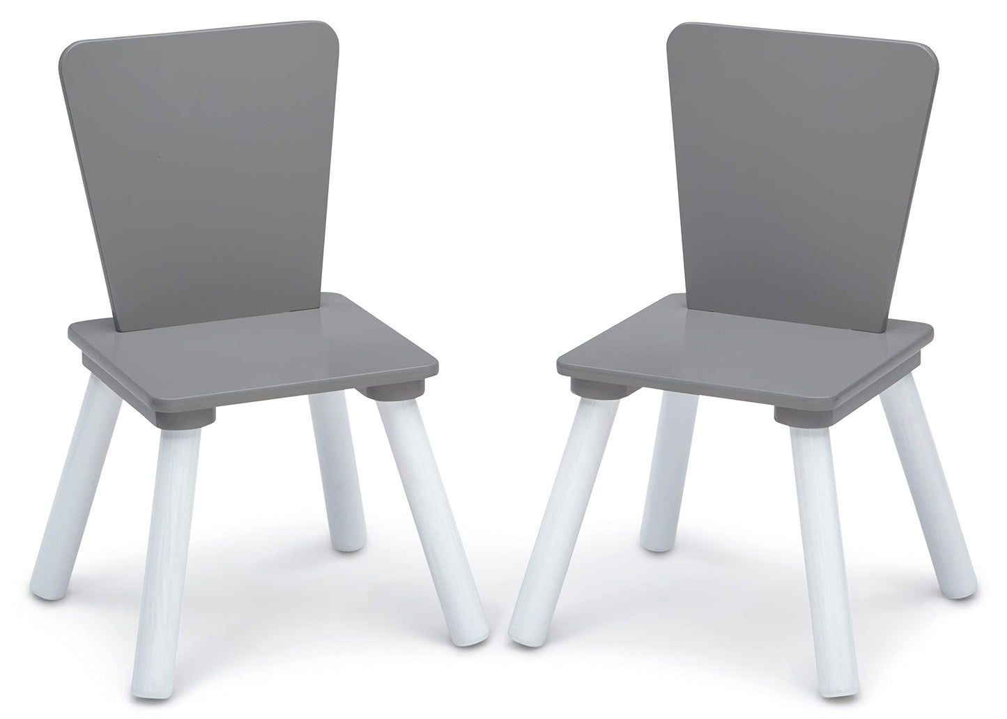 Delta Children 4-Piece Toddler Playroom Set, Grey/White