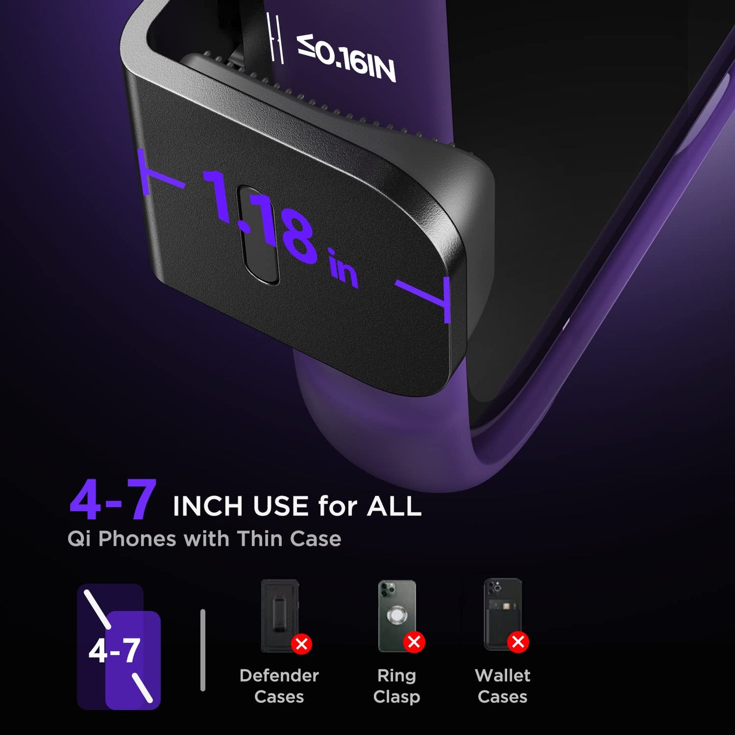 Wireless Car Charger,【7 Colored RGB Backlit】 Mosurr 15W Auto Clamping Phone Holders for Your car fit for iPhone 16 15 14 13 12 Mini Pro Max 11 XR XS, Samsung Galaxy S25 Ultra S24 S23 S22 S21+, etc