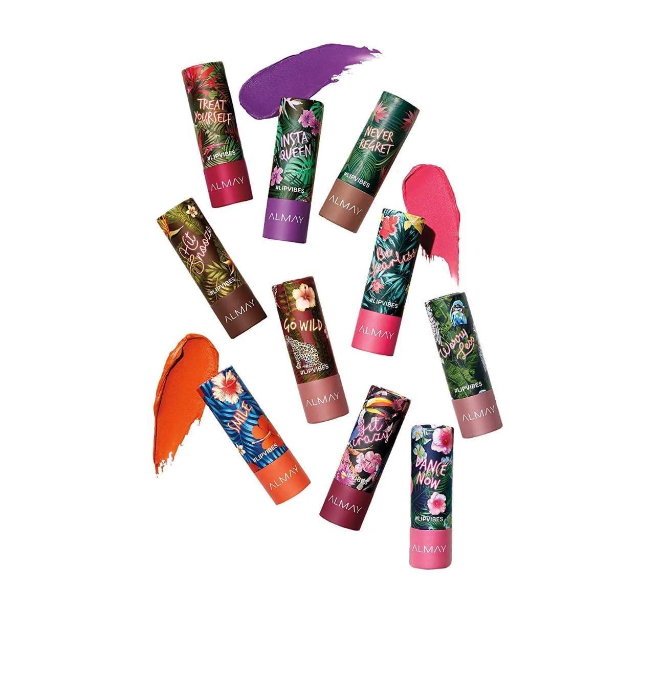 Almay Lip Vibes Lipstick with Vitamin E Oil & Shea Butter, Matte Cream Finish, Hypoallergenic, Love Yourself, 0.14 Oz