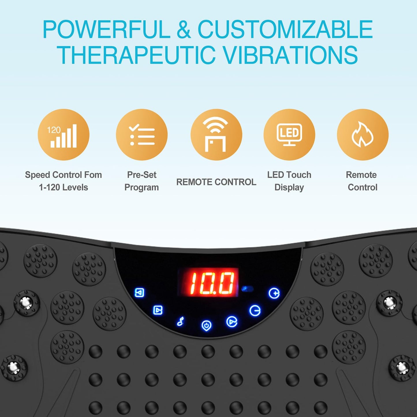 AXV Vibration Plate Fitness Platform Exercise Machine Vibrating Lymphatic Drainage Shaking Workout Full Body Shaker Vibrate Stand Shake Board Sport Gym Pad for Weight Loss Fat Burner for Women Men
