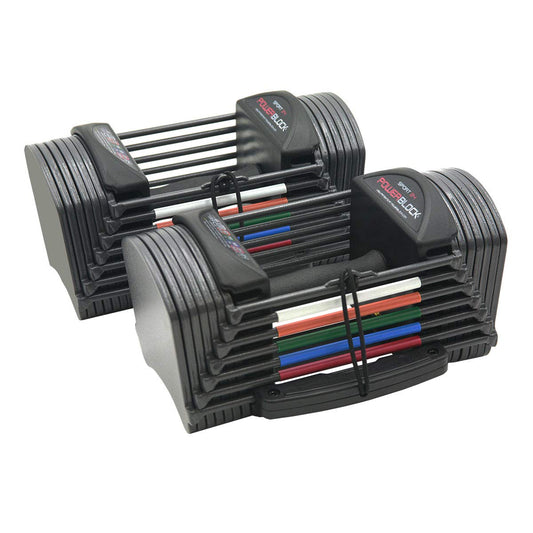 PowerBlock Sport 24 Adjustable Dumbbells, Sold in Pairs, 3-24 lb. Dumbbells, Durable Steel Build, Innovative At Home Workout Equipment, All-in-One Exercise Dumbbells, Strength Training Grey
