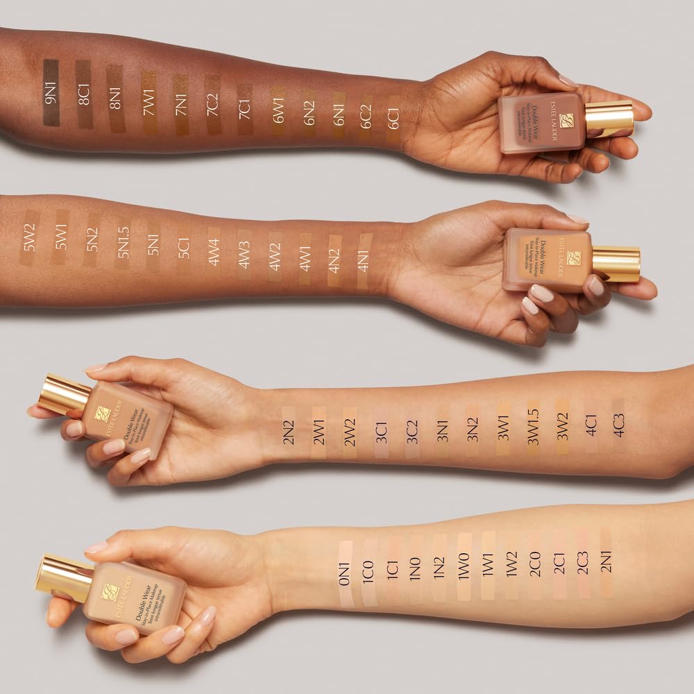 Estée Lauder Double Wear Stay-in-Place 24-Hour Long-Wear Matte Foundation Makeup, 1 Fl Oz, 1N1 Ivory Nude