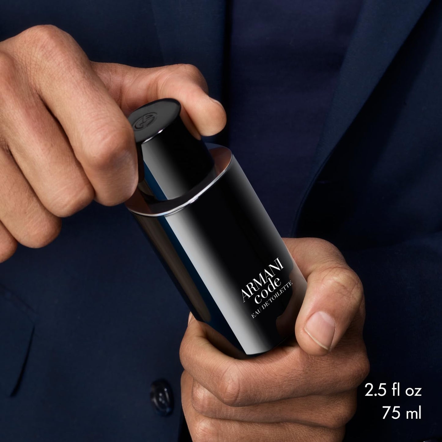 Armani Beauty- Code - Eau de Toilette - Cologne for Men - Ambery Woody Fragrance - Citrus, Lavandin, Tonka Bean Notes - 2.5 Fl Oz