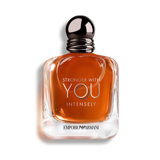 Armani Beauty - Stronger With You Intensely - Cologne for Men - Fougère Ambery Woody Men’s Fragrance - Pink Pepper, Lavender, Vanilla Notes - 3.3 Fl Oz