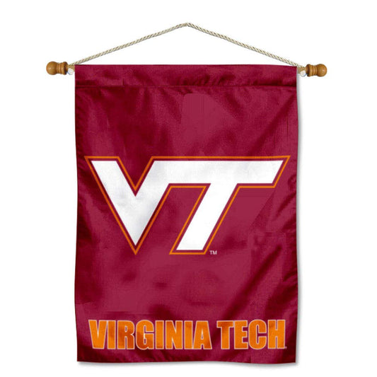 College Flags & Banners Co. Virginia Tech Hokies VT Banner with Hanging Pole
