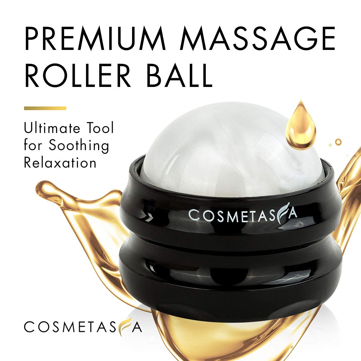 Cosmetasa Massage Roller Ball- Soothes Back, Shoulder, and Foot. Self, Relaxing, Massage Therapy Tool for Sore, Tired Muscles