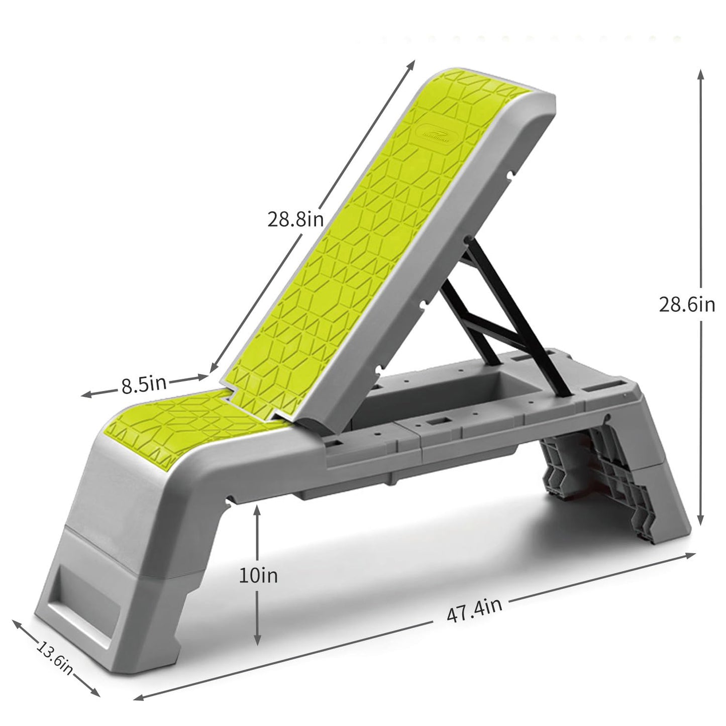 leikefitness Multifunctional Aerobic Deck with Cord Workout Platform Adjustable Dumbbell Bench Weight Bench Professional Fitness Equipment for Home Gym GM5820(Green)