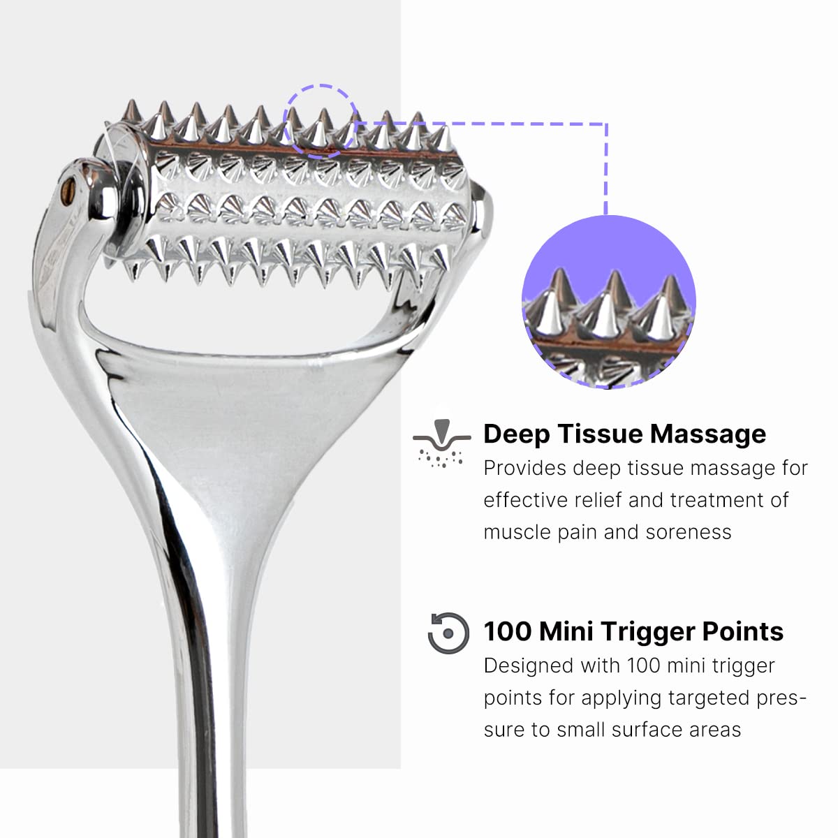 QooWo Acupressure Roller, Acupuncture Massage Roller for Neck/Head/Hand Pain Relief and Muscle Relaxation
