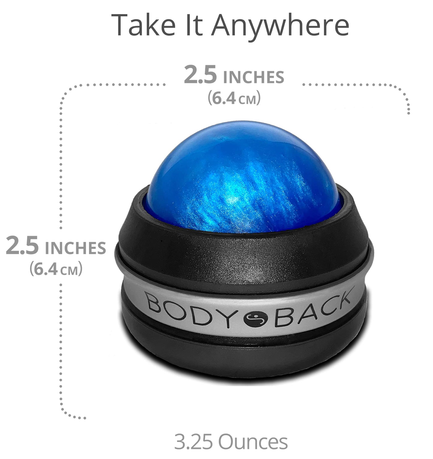 Body Back Manual Massage Roller Ball | Deep Tissue Roller & Lacrosse Ball - Hand Held Massager for Sore Muscles & Joint Pain | 360 Degree Mobility Therapy Ball | Ideal for Athletes & Fitness Recovery