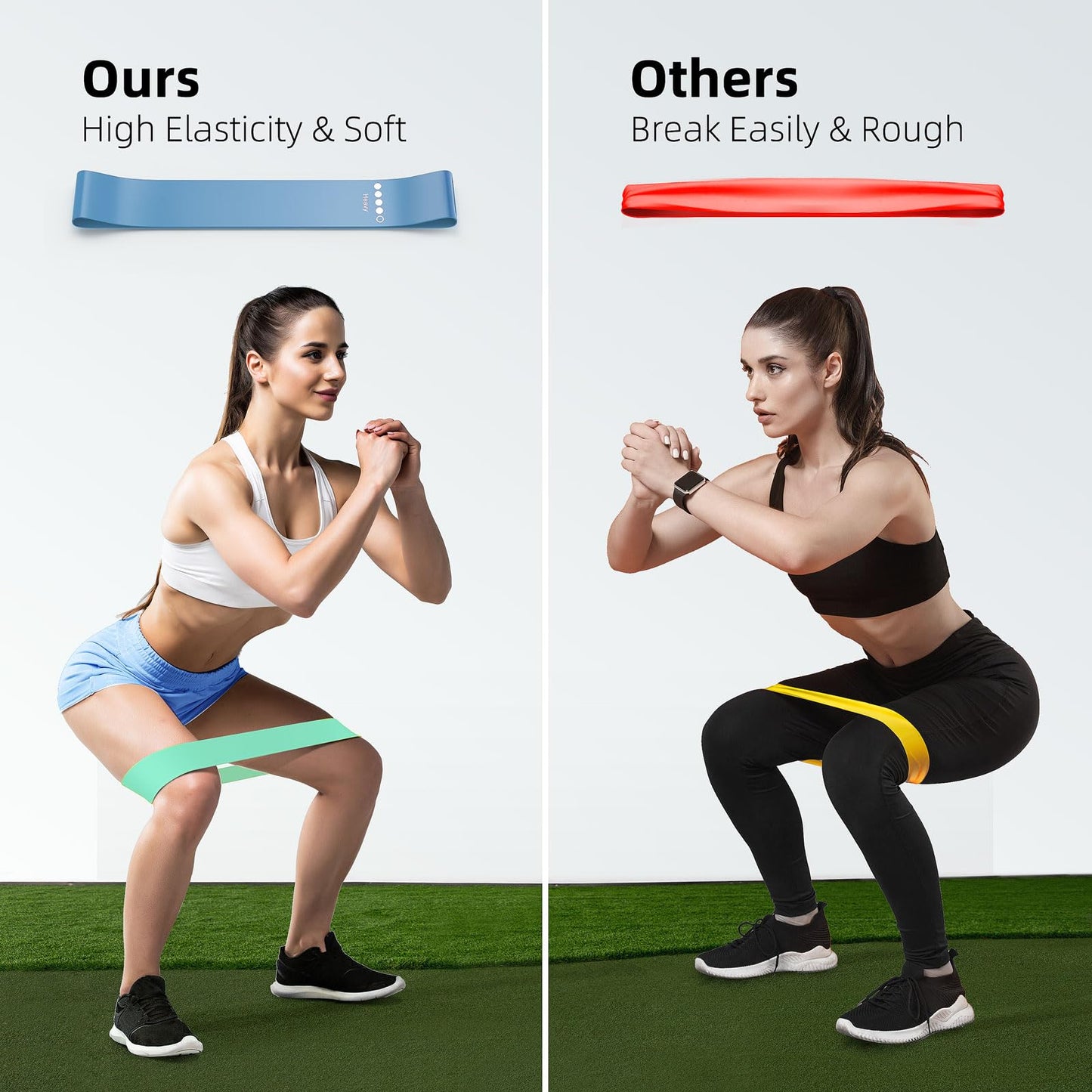 Resistance Bands for Working Out, Home Gym Exercise Workout Bands for Women and Men, 5 Set of Stretch Bands for Booty Legs