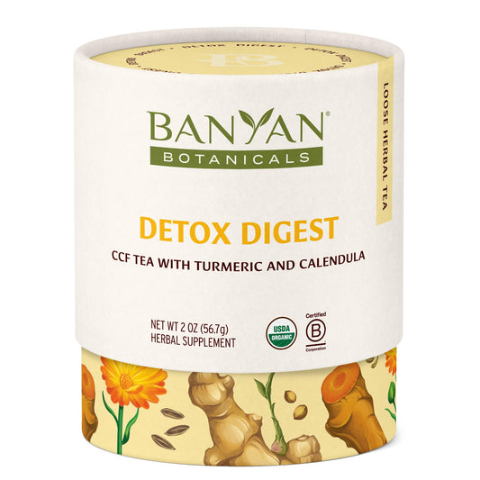 Banyan Botanicals Organic Detox Digest CCF Tea, 2 oz - Herbal Loose Leaf Tea with Turmeric & Ginger for Digestion & Cleansing - Non-GMO, Sustainably Sourced, Caffeine Free