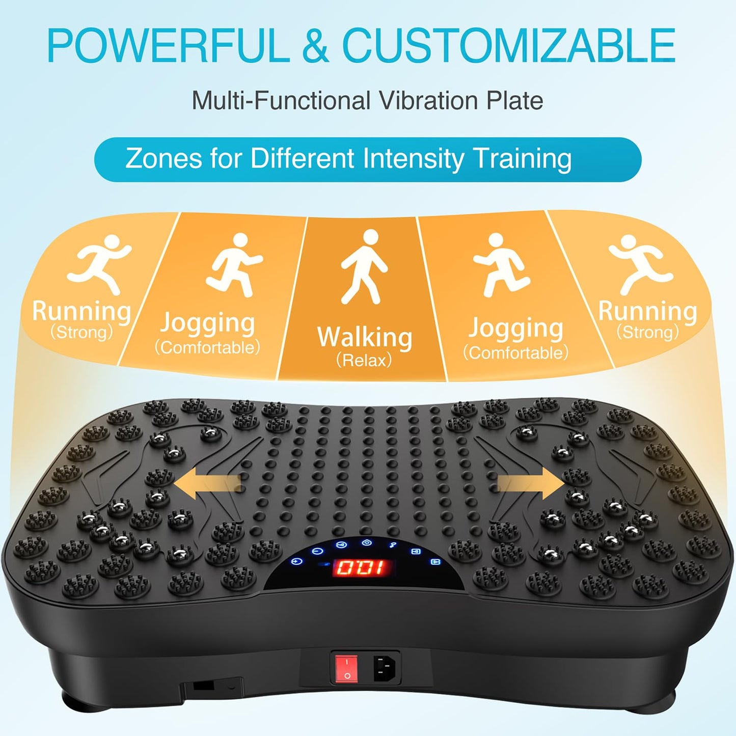AXV Vibration Plate Fitness Platform Exercise Machine Vibrating Lymphatic Drainage Shaking Workout Full Body Shaker Vibrate Stand Shake Board Sport Gym Pad for Weight Loss Fat Burner for Women Men