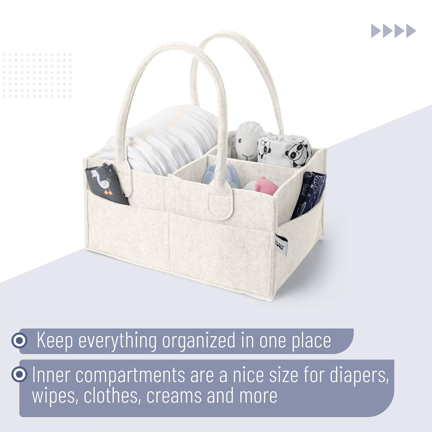Mr. Pen- Baby Diaper Caddy Organizer, Beige, Baby Organizer, Car Diaper Caddy, Baby Caddy Organizer, Portable Diaper Caddy, Diaper Organizer for Changing Table, Baby Organizer for Nursery