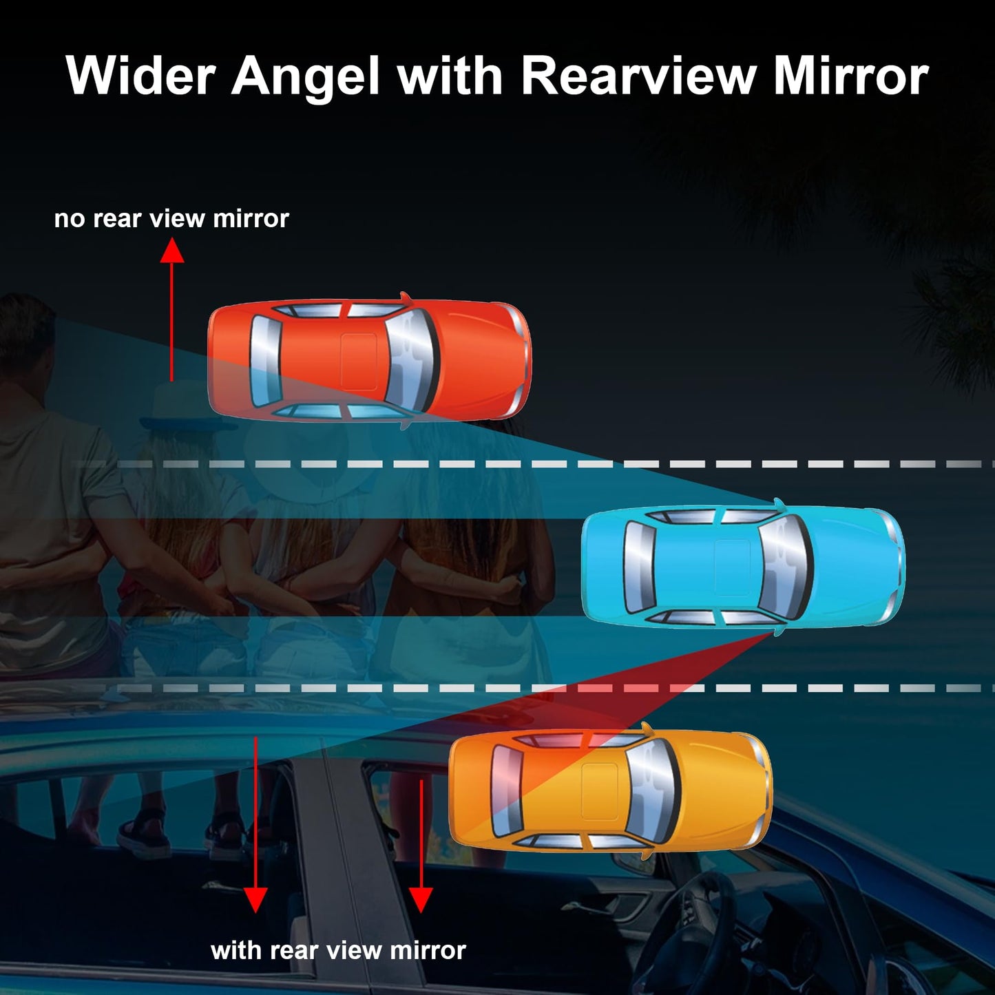 LivTee Blind Spot Car Mirror, HD Glass Frameless Convex Side Mirror Blindspot, Wide Angle Rear View Mirrors for SUVs, Trucks and RVs - Car Accessories