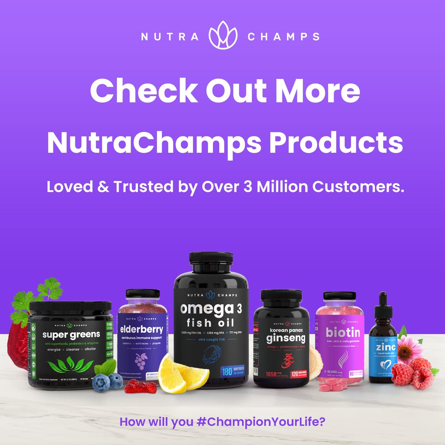NutraChamps 27 in 1 Immune Support Supplement, 90 Immune Defense Capsules, 1000mg Vitamin C, 5000 IU D3, Elderberry, Zinc, 1 Billion CFU Probiotics & More (Pack of 2)