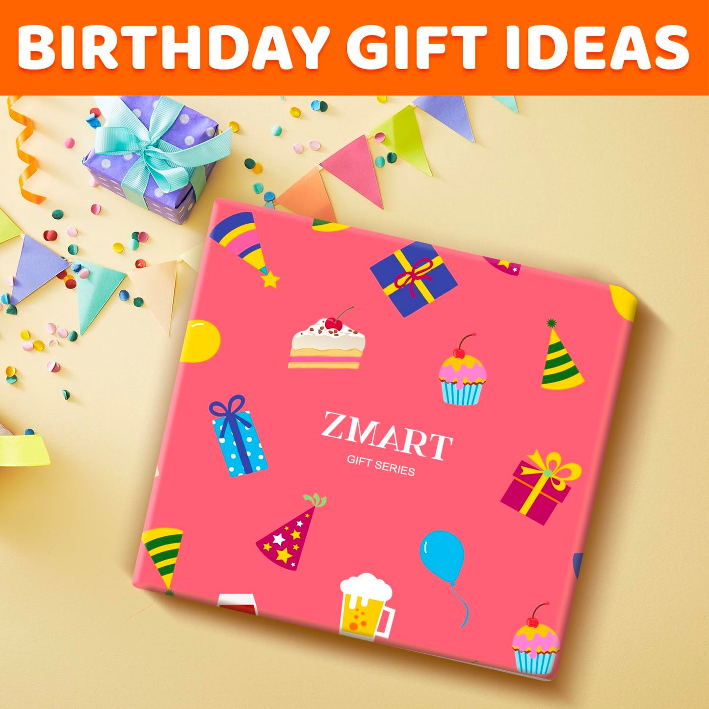 Zmart 6th Birthday Gifts for Girls - Socks for Girls Boys Age 6, 6 Year Old Girl Gift Ideas, Presents for 6 Year Olds, Pink