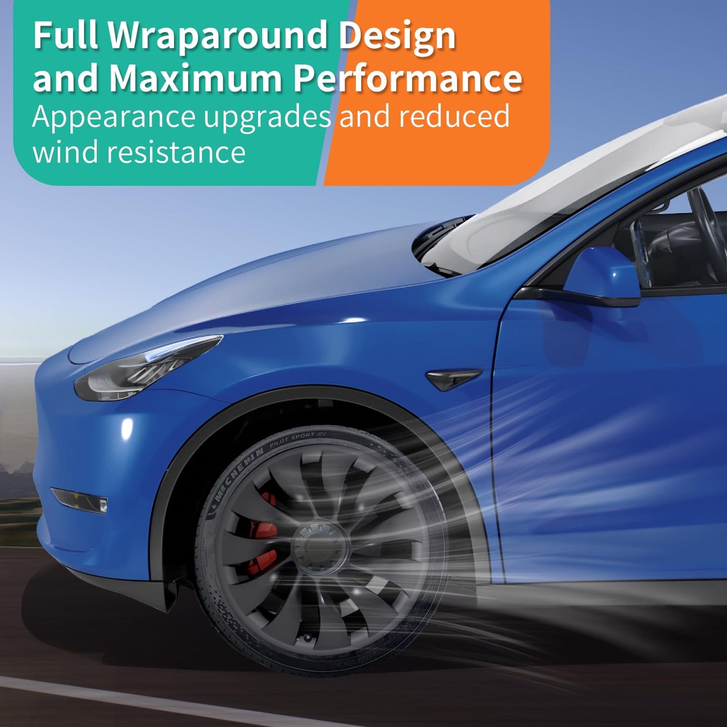 RAYLUXE Model Y Rim Protector 21inch Überturbine Wheels for Tesla Model Y 21 inch Wheel Rim Protector ABS Rim Guard Hubcap Cover Car Protection Tire Trim Rings for Model Y Exterior Accessories (21 in)