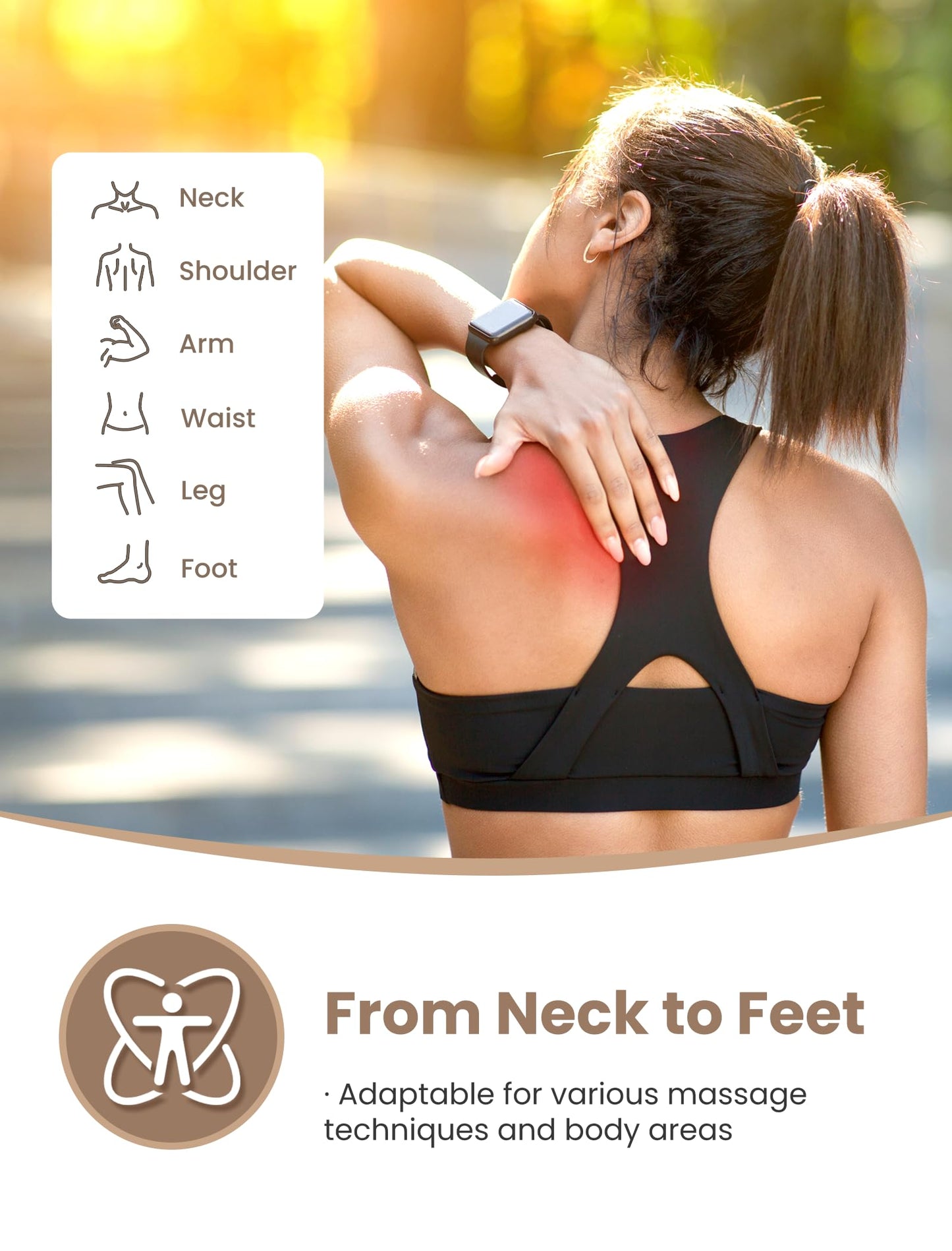 lifechill Trigger Point Massage Tool for Deep Tissue Massage & Gua Sha, Muscle Scraper Tool for Full Body Pain Relief, Thumb Saver Acupressure Tool, FSA HSA Eligible